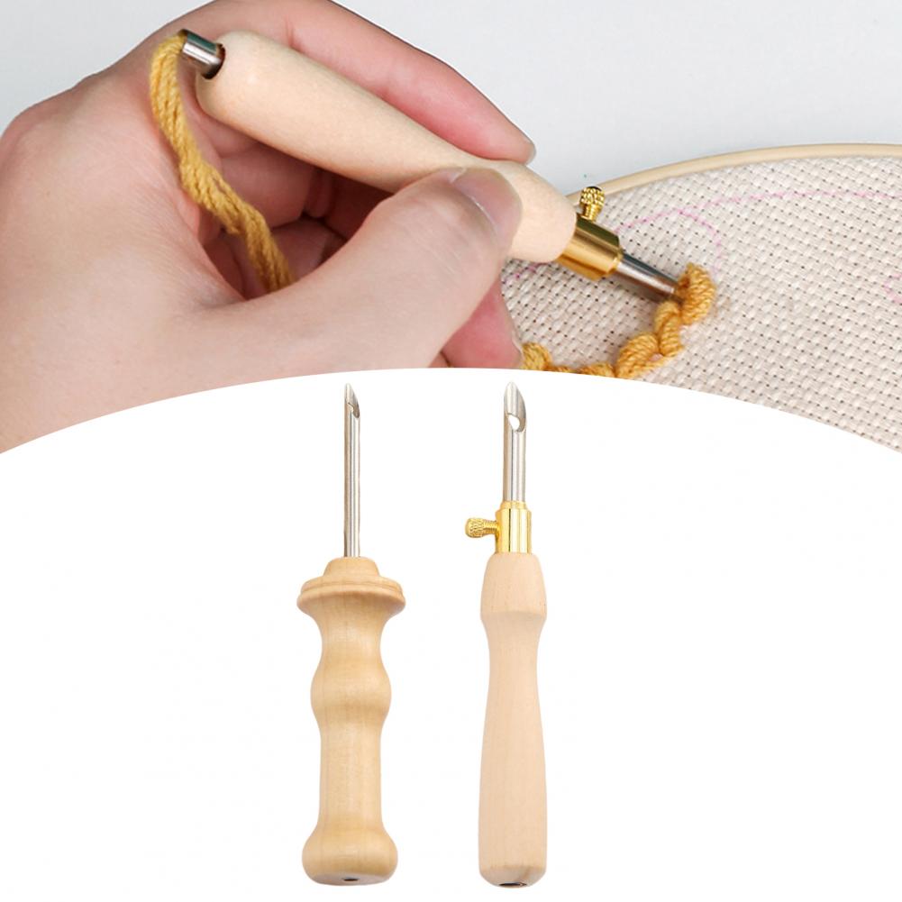 Embroidery Needle Wooden Handl - Punch Needle Handle 评论和价格
