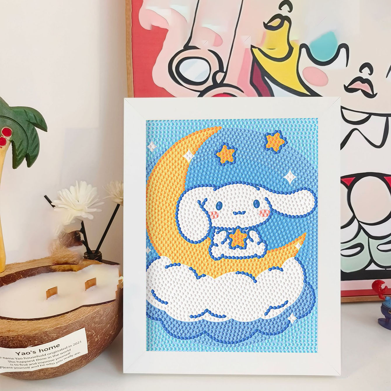 Sanliou Moon Jade Guigou Cryst - Embroidery Art 评论和价格