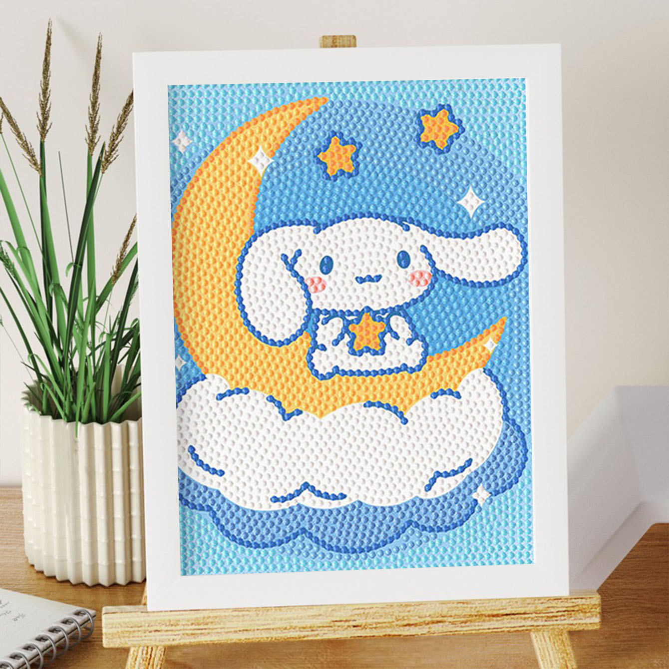 Sanliou Moon Jade Guigou Cryst - Embroidery Art 评论和价格