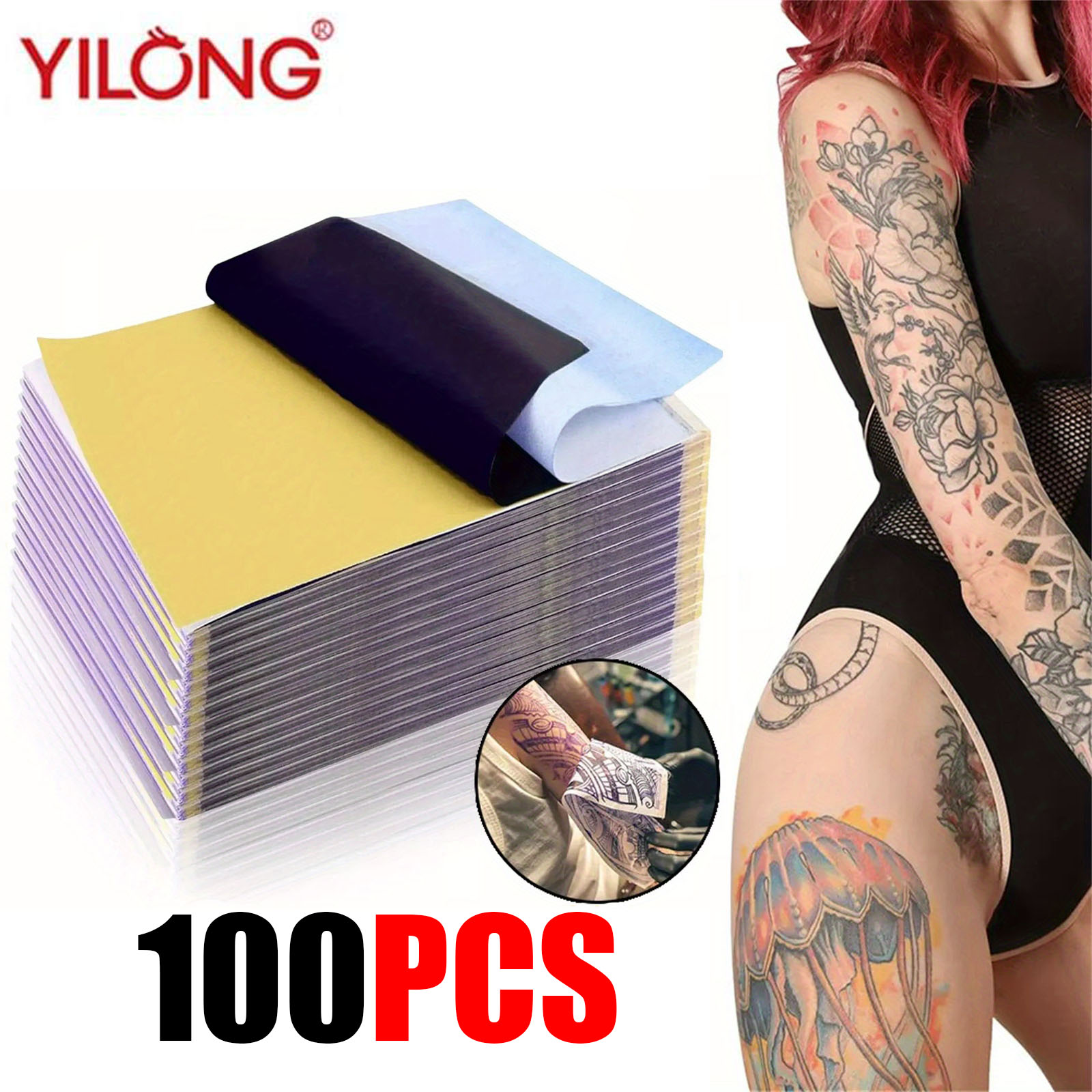 100PCS Professional Tattoo Tra - Transfer Paper Carbon 评论和价格