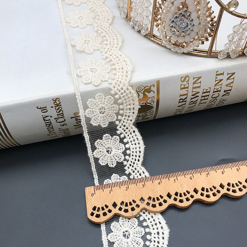 3Yards/Lot Embroidery White Be - Embroidery Jersey 评论和价格