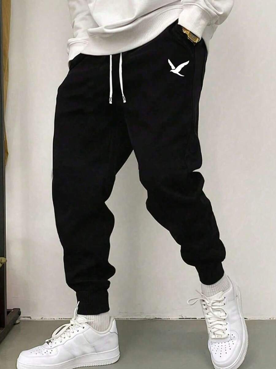 1pc Men's Casual Sweatpants, L - Embroidery Jersey 评论和价格