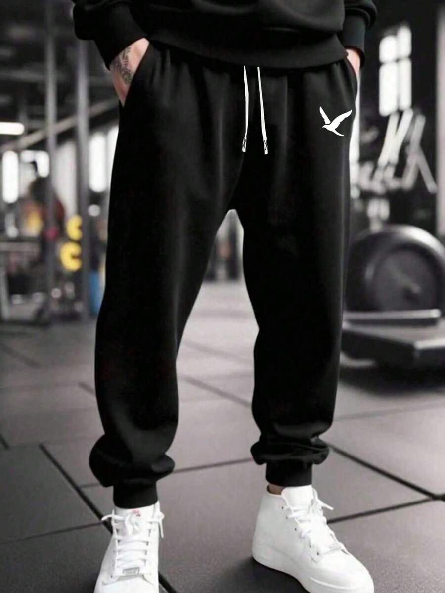 1pc Men's Casual Sweatpants, L - Embroidery Jersey 评论和价格