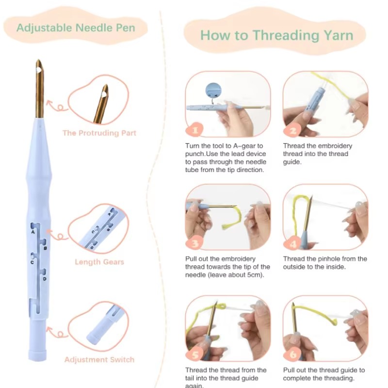 Flower Bouquet punch needle em - Punch Needle Handle 评论和价格