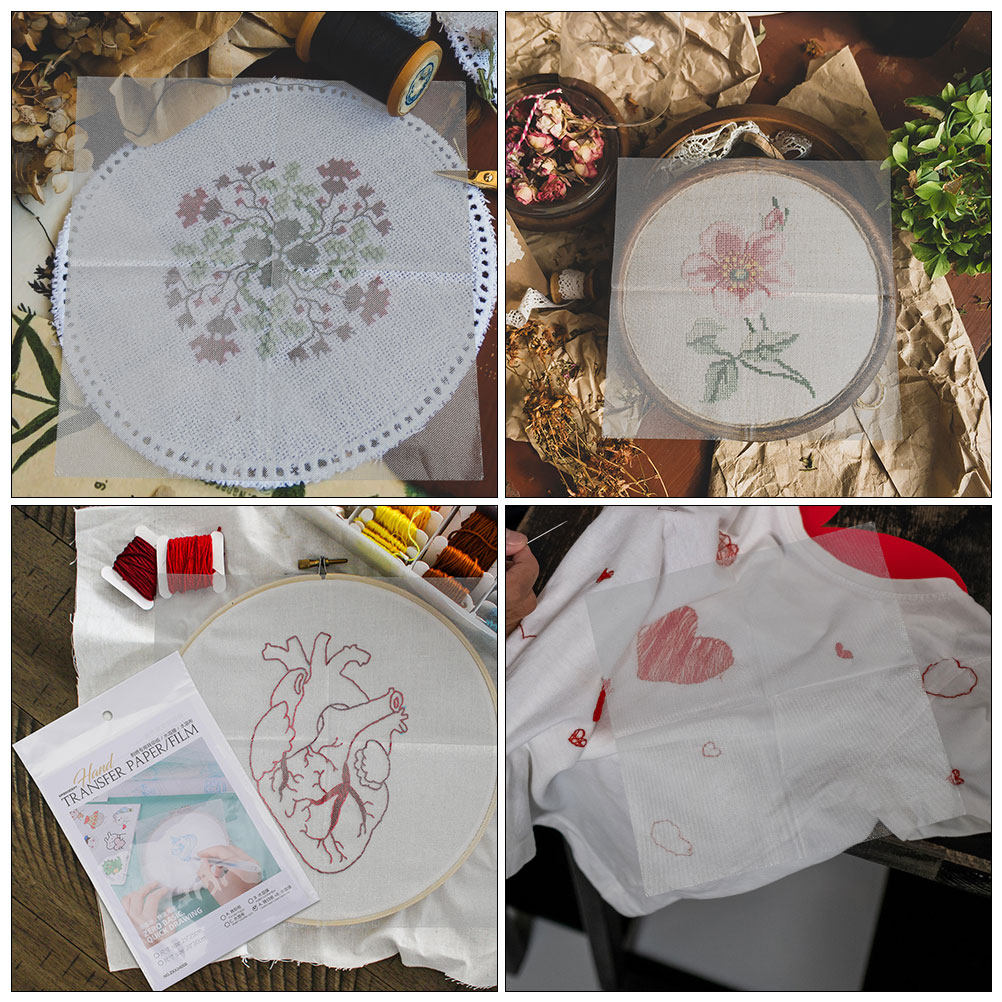 8Pcs Water Soluble Embroidery  - Embroidery Pattern 评论和价格