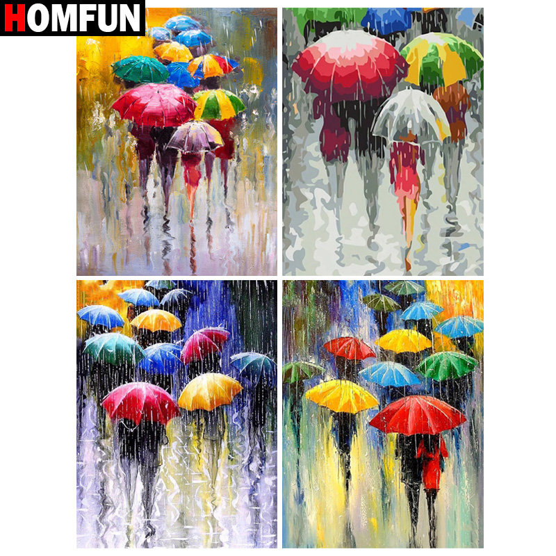 HOMFUN 5D Diamond Pattern Rhin - Embroidery Cross Stitch Patterns 评论和价格