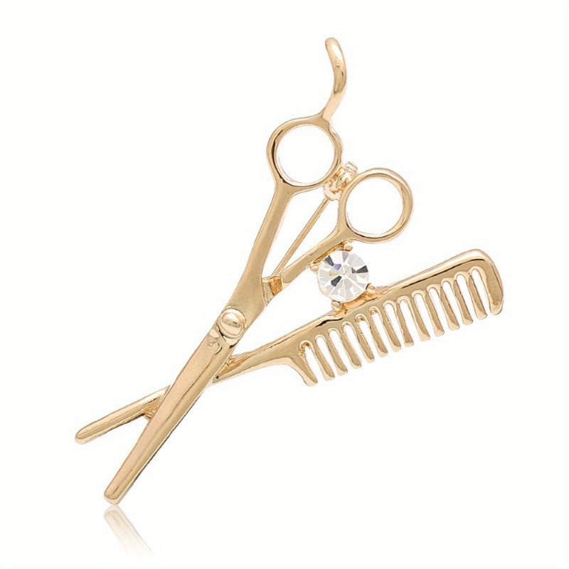 2Pcs Crystal Comb Scissors Bro - Embroidery Eyebrow 评论和价格