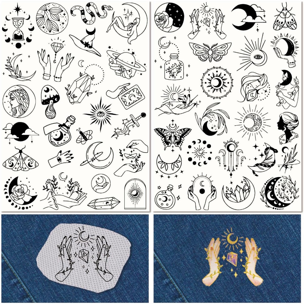 51Pcs Boho Moon Sun Water Solu - Embroidery Pattern 评论和价格
