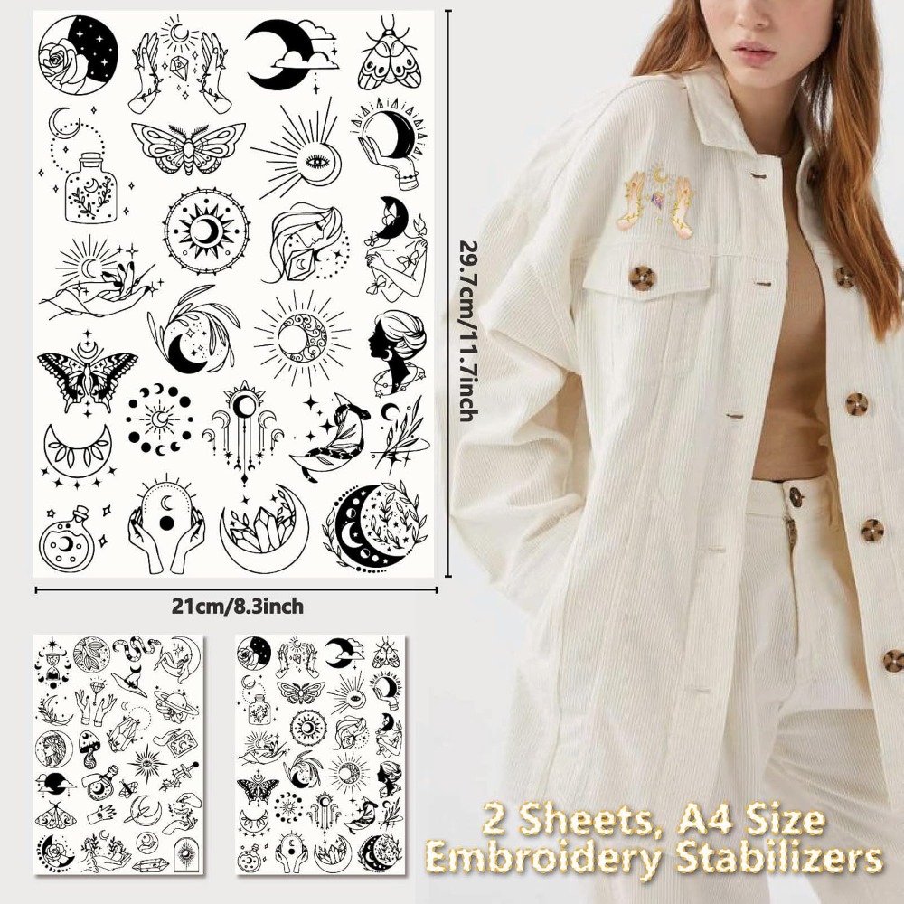 51Pcs Boho Moon Sun Water Solu - Embroidery Pattern 评论和价格